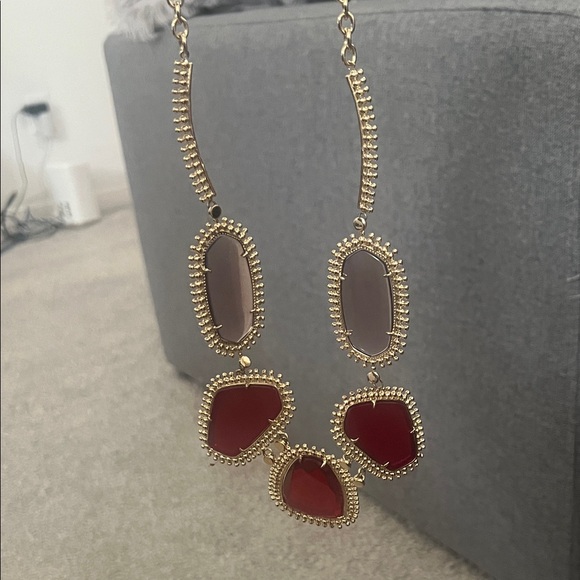 Kendra Scott Gold and Deep Red Necklace - Picture 3 of 5